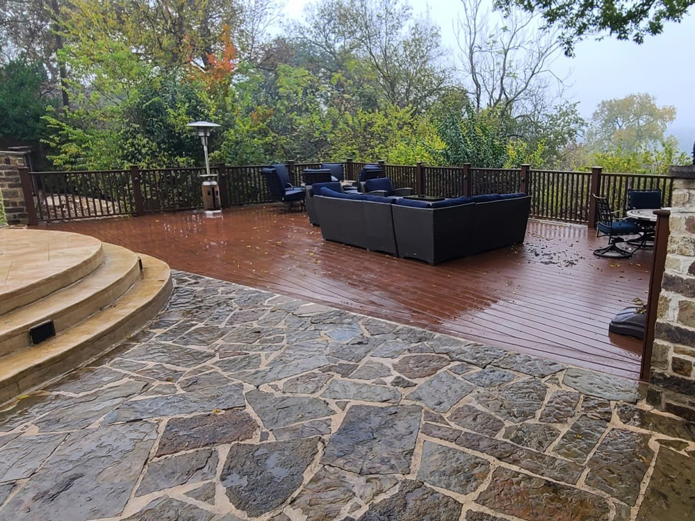 deck stain by a team home services handyman